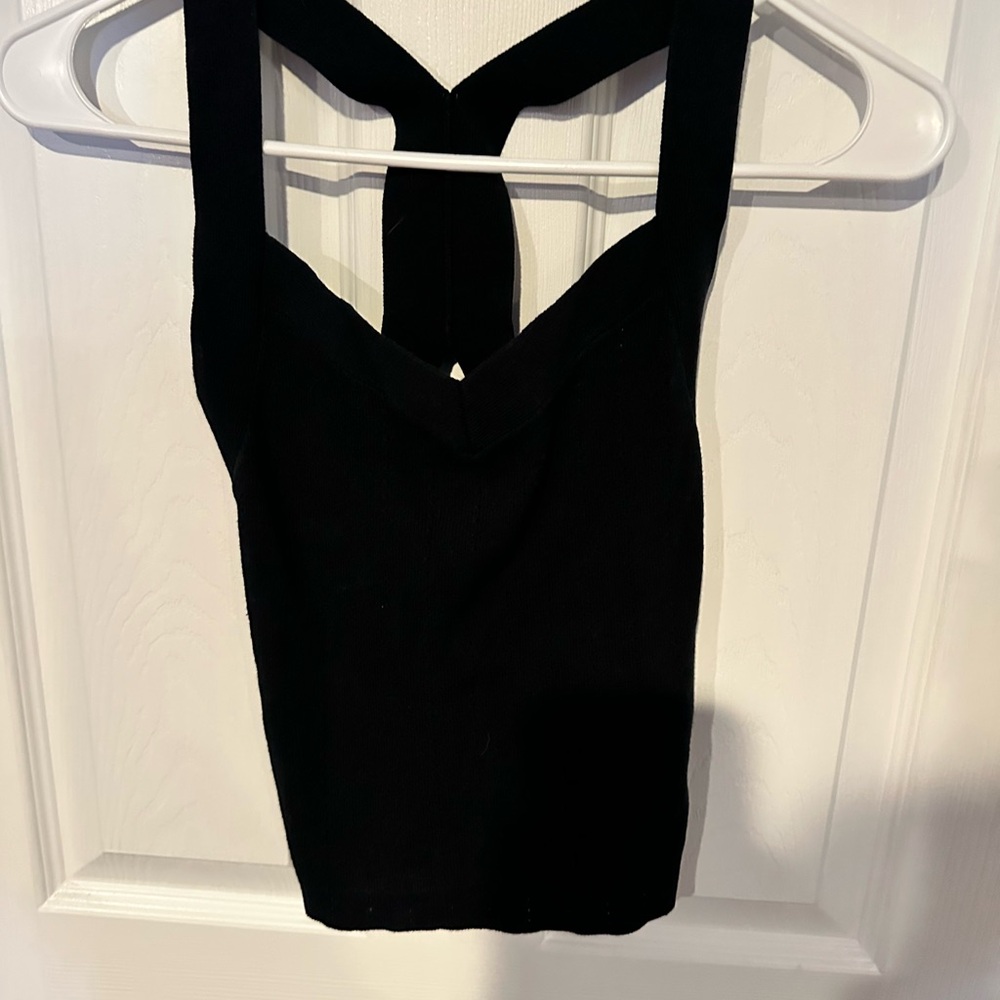 Armani Exchange Black Crop Top